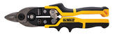 DeWALT DWHT14694 Aviation Snip, 9-1/4 in OAL, 1 in L Cut, Bullnose, Straight Cut, Chrome Vanadium Steel Blade